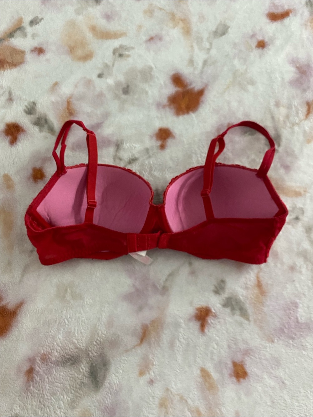 Victoria secret pink Red Lace Push-up bra - Picture 2 of 7